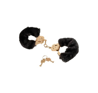 Kajdanki-FF GOLD DELUXE FURRY CUFFS